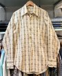 画像1:  ビンテージ【WILKINSONS】ベージュｘ総柄 シャツ  US16-34  (1)