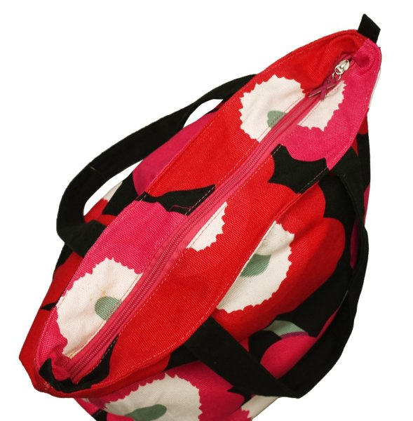 画像4: 90’s【ビンテージ】【marimekko】【マリメッコ】天マチ付き【トートバッグ】  (4)