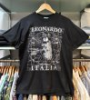 画像1: ビンテージ【zeus】ゼウス【レオナルドダヴィンチ】イタリア【黒】【Ｔシャツ】【サイズM】  (1)