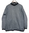 画像1: USA製【５２５】ビンテージ【霜降りグレーｘ黒リブボーダー】【コットンタートルネックセーター】【サイズＭ】  (1)