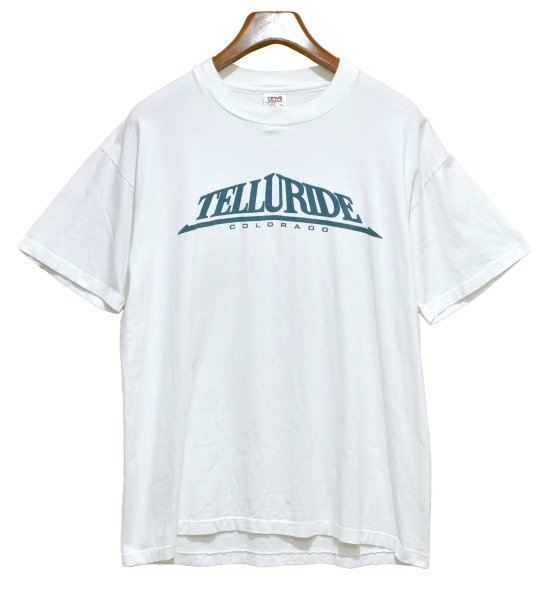 画像1: 【USA製】【ビンテージ】【anvil】アンビル 【シングルステッチ】【TELLURIDE COLORADO】テルユライド【白】【Tシャツ】【サイズXL】  (1)