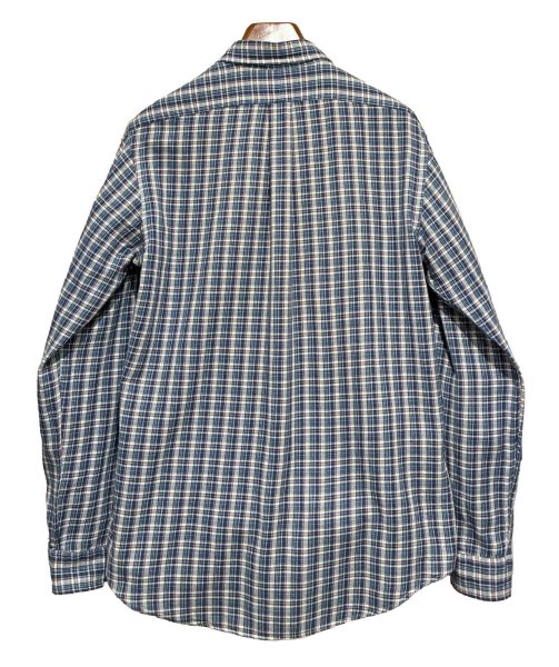 画像3: ビンテージ【ラルフローレン】POLO ralph lauren  【custom fit】紺ｘ青ｘ白ｘ赤 チェック ボタンダウン【コットンシャツ】【サイズＬ】  (3)