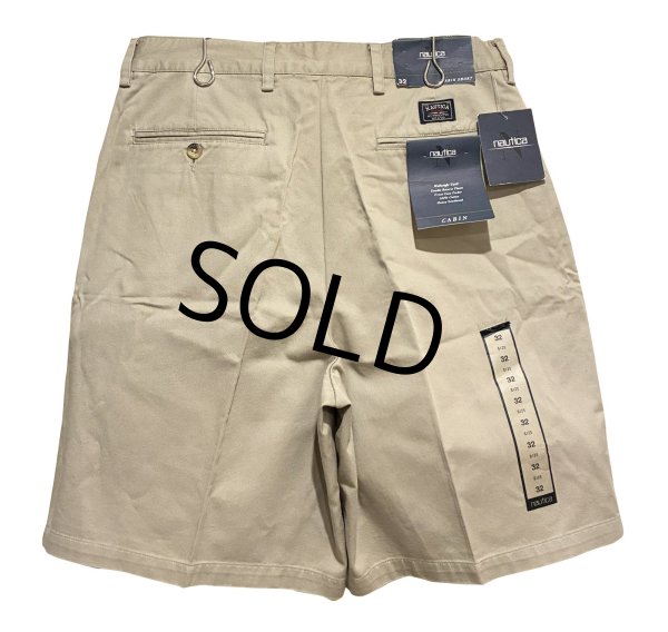 画像3: デッドストック 【nautica】ノーティカ【ベージュ】２タック【ショートパンツ】【短パン】【コットンショーツ】【ｗ32】  (3)