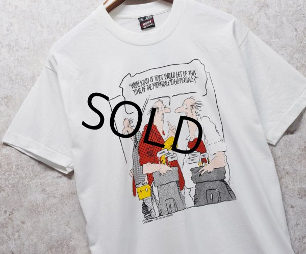 画像1: 90's【USA製】 ビンテージ【FRUIT OF THE LOOM 】フルーツオブザルーム【what kind of~】アメリカンジョーク【 Tシャツ】【サイズＬ】  (1)