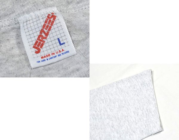 画像2: 【90's】【USA製】【ビンテージ】【JERZEES】ジャージーズ【JAIL HOUSE ROCK IL】プリント【グレー】【Tシャツ】【サイズL】  (2)
