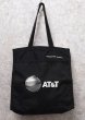 画像3: ほぼ未使用【ビンテージ】【AT & T】黒【マチ付き】【ナイロン】【トートバッグ】  (3)