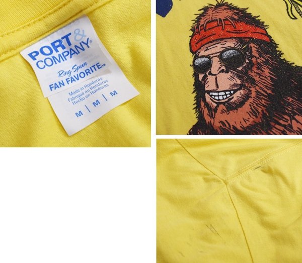 画像3: ビンテージ【port & company】ポートアンドカンパニー【RELAX BRO】ビッグフットｘラクロス【Ｔシャツ】【サイズＭ】  (3)