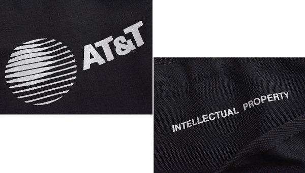 画像2: ほぼ未使用【ビンテージ】【AT & T】黒【マチ付き】【ナイロン】【トートバッグ】  (2)