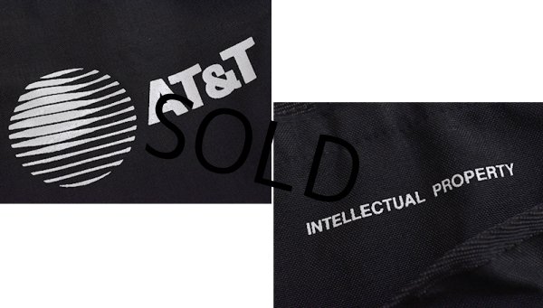 画像2: ほぼ未使用【ビンテージ】【AT & T】黒【マチ付き】【ナイロン】【トートバッグ】  (2)