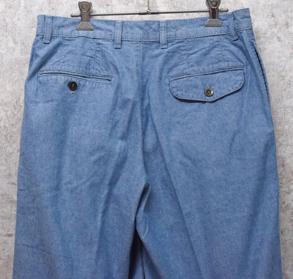 画像6: 【ビンテージ】カナダ製【St.Michael】MARKS & SPENCER【水色】２タック【コットンパンツ】テーパードシルエット【32ｘ29】  (6)