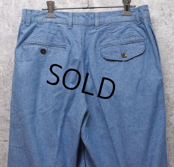画像6: 【ビンテージ】カナダ製【St.Michael】MARKS & SPENCER【水色】２タック【コットンパンツ】テーパードシルエット【32ｘ29】  (6)