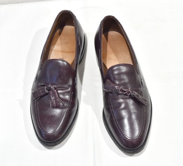画像1: 【USA製】ビンテージ【アレンエドモンズ】【Allen Edmonds】【Grayson】バーガンディ【タッセルローファー】【８E】【26cm程度】  (1)