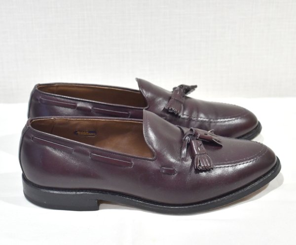 画像4: 【USA製】ビンテージ【アレンエドモンズ】【Allen Edmonds】【Grayson】バーガンディ【タッセルローファー】【８E】【26cm程度】  (4)