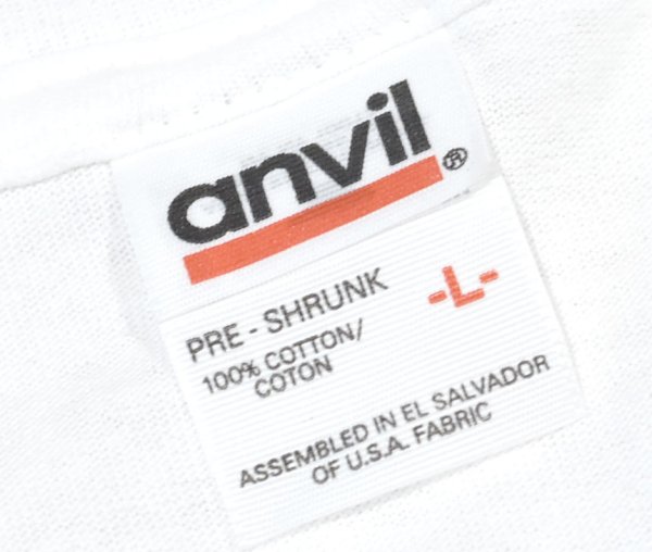 画像2: デッドストック 00's~【ビンテージ】【anvil】アンビル【生成り】【Save a life. Adopt a pet】猫と犬と女性【Tシャツ】【サイズL】  (2)