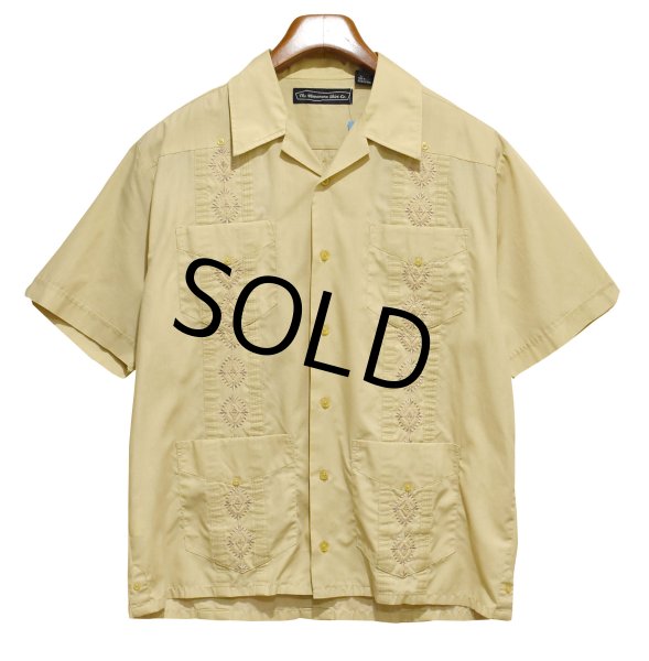 画像1: 【ビンテージ】THE HAVANERA SHIRTS【ベージュ】キューバシャツ【半袖開襟シャツ】オープンカラーシャツ【サイズM】   (1)