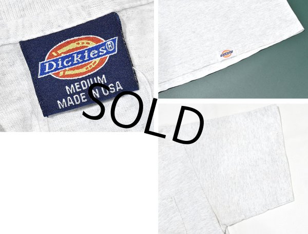 画像2: 90's~【USA製】 ビンテージ【ディッキーズ】【Dickies】【ライトグレー】【無地】【ポケット付き】【Tシャツ】【サイズM】  (2)