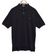 画像1: 【ビンテージ】【オールドラルフローレン】POLO RALPH LAUREN 【黒】無地 コットン【ポロシャツ】【サイズM】   (1)
