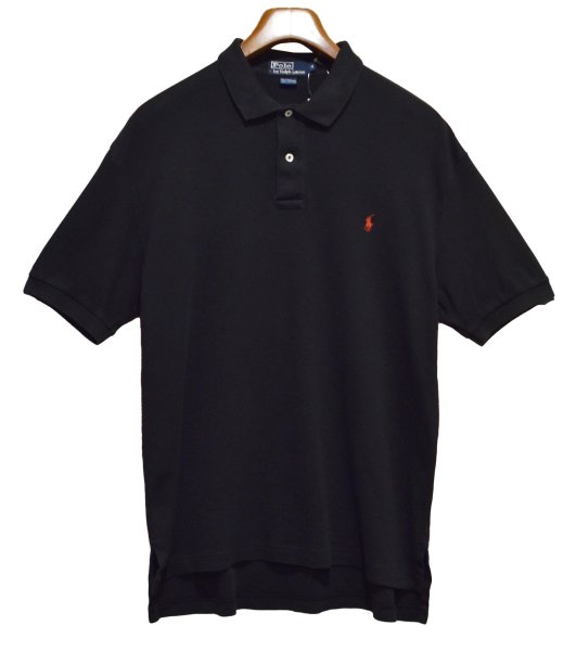 画像1: 【ビンテージ】【オールドラルフローレン】POLO RALPH LAUREN 【黒】無地 コットン【ポロシャツ】【サイズM】   (1)