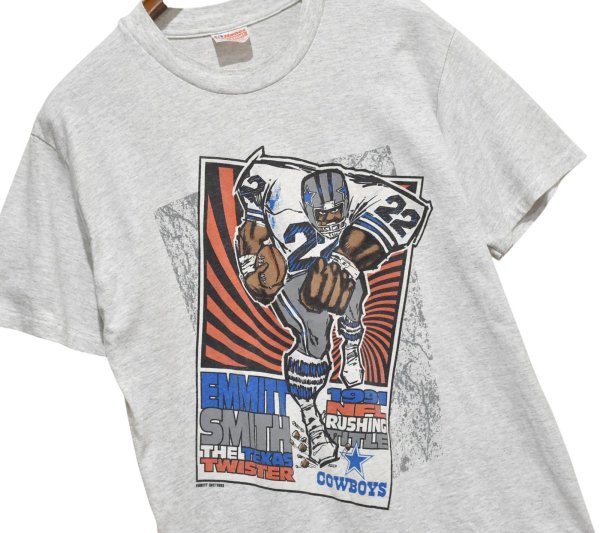 画像3: 【90's】【USA製】【ビンテージ】【Hanes】ヘインズ【1991 NFL rushing title】アメリカンフットボール【ライトグレー】【Tシャツ】【サイズL】  (3)