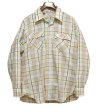 画像1: 80's~【USA製】【ビンテージ】【LEVI'S】【リーバイス】【茶ｘ黄ｘ水色】チェック柄【長袖シャツ】ロングスリーブシャツ【サイズXL】  (1)