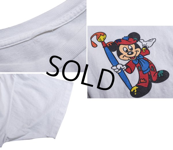 画像3: 【90's】ビンテージ【Disney】【Mickey Mouse】【ディズニー】【ミッキーマウス】アートプリント【Tシャツ】  (3)
