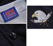画像2: 【デッドストック】【90's】【USA製】 ビンテージ【ASW JACKETS】【黒【イーグル刺繍】【ネイティブ柄】【スナップブルゾン】ジャケット【サイズＸＬ】  (2)