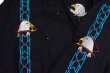 画像4: 【デッドストック】【90's】【USA製】 ビンテージ【ASW JACKETS】【黒【イーグル刺繍】【ネイティブ柄】【スナップブルゾン】ジャケット【サイズＸＬ】  (4)