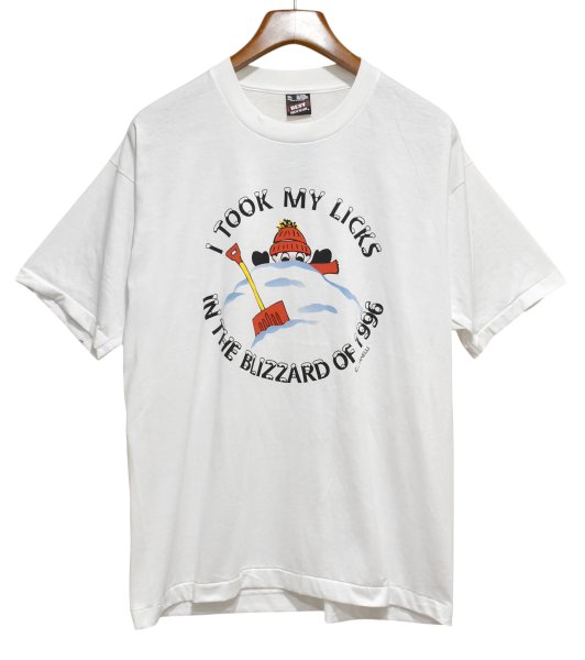 画像2: 90's 【USA製】ビンテージ【FRUIT OF THE LOOM】フルーツオブザルーム TOOK MY LICKS IN〜 ブリザード【Tシャツ】サイズXL  (2)