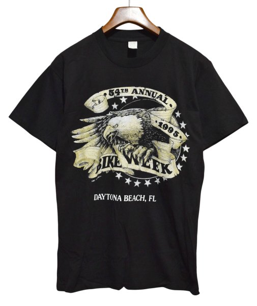 画像2: ほぼ未使用 【90's】ビンテージ【USA製】【デイトナビーチ】BIKE WEEK DAYTONA BEACH 1995 【イーグル】プリント【Tシャツ】Lサイズ程度 (2)