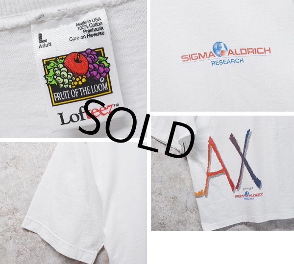 画像2: 【90's】【USA製】ビンテージ【FRUIT OF THE LOOM】フルーツオブザルーム【SIGMA ALDRICH】【RELAX】【企業Tシャツ】【サイズL】 (2)