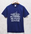画像1: 【90's】ビンテージ【PORT & COMPANY】【NO FARMERS NO FOOD NO FUTURE】【プリントTシャツ】【ネイビー】【S】 (1)