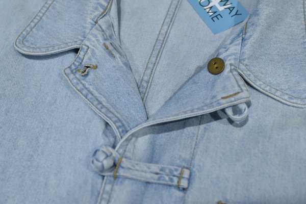 画像4: 【LIZ WEAR】【ライトデニム】カンフージャケット風【デニムジャケット】【チャイナジャケット】【サイズL】  (4)
