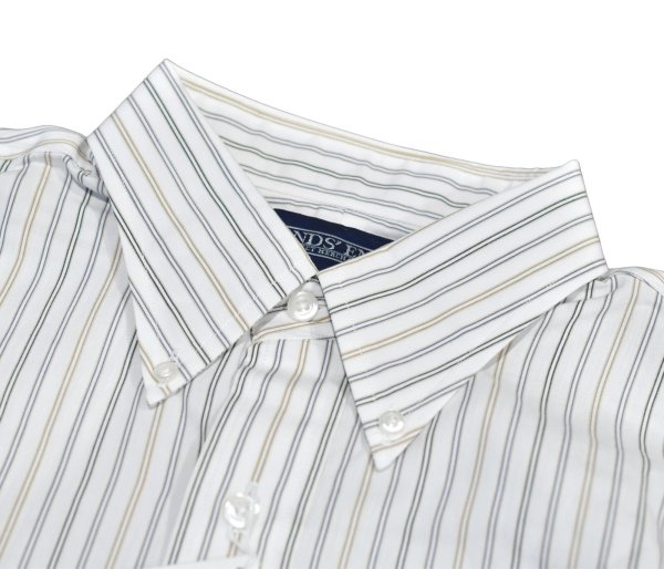 画像5: 【デッドストック】【90's】【LANDS' END】ランズエンド【ボタンダウンシャツ】白【ストライプ】【15 1/2-34】  (5)