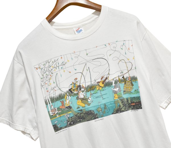 画像2: 【90's】【USA製】ビンテージ【JERZEES】【Match the Hatch】【釣りイラスト】【Tシャツ】【XL】 (2)