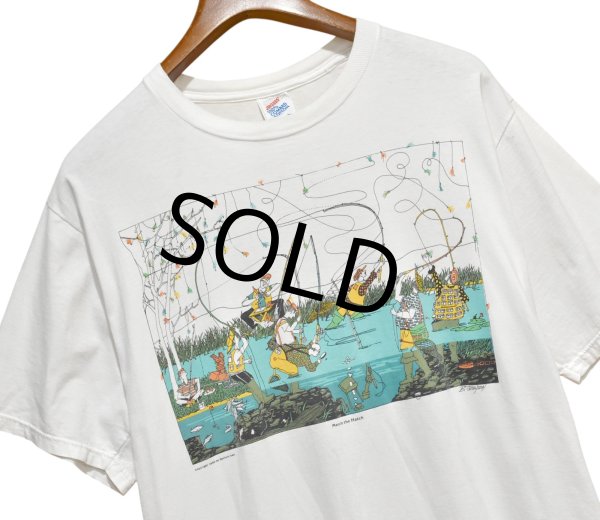 画像2: 【90's】【USA製】ビンテージ【JERZEES】【Match the Hatch】【釣りイラスト】【Tシャツ】【XL】 (2)