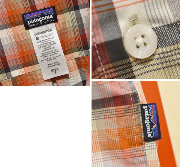 画像2: ビンテージ【Patagonia】【パタゴニア】【オーガニックコットン】【チェック】【半袖シャツ】【サイズS】 (2)