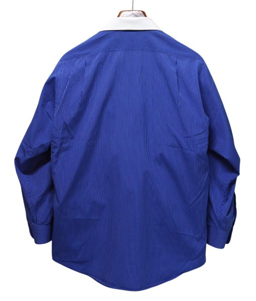 画像3: 【90's】【USA製】【Brooks Brothers makers】【ブルックスブラザーズ】 青×白 ストライプ 【クレリックシャツ】【15-2】  (3)