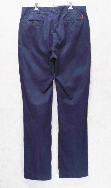 画像4: 【90's】ビンテージ【ポロラルフローレン】【Polo Ralph Lauren】【コットンチノパンツ】【ネイビー】【36×36】 (4)