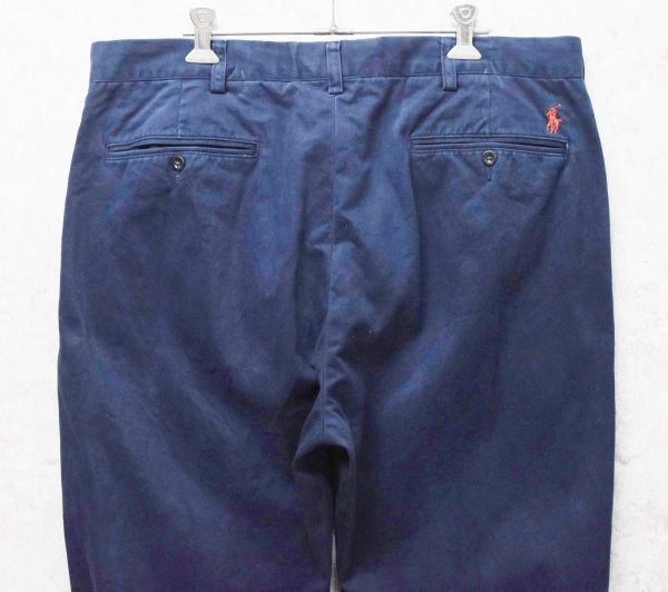 画像5: 【90's】ビンテージ【ポロラルフローレン】【Polo Ralph Lauren】【コットンチノパンツ】【ネイビー】【36×36】 (5)