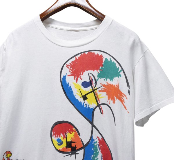 画像1: 【90's】ビンテージ【Disney】【Mickey Mouse】【ディズニー】【ミッキーマウス】アートプリント【Tシャツ】  (1)