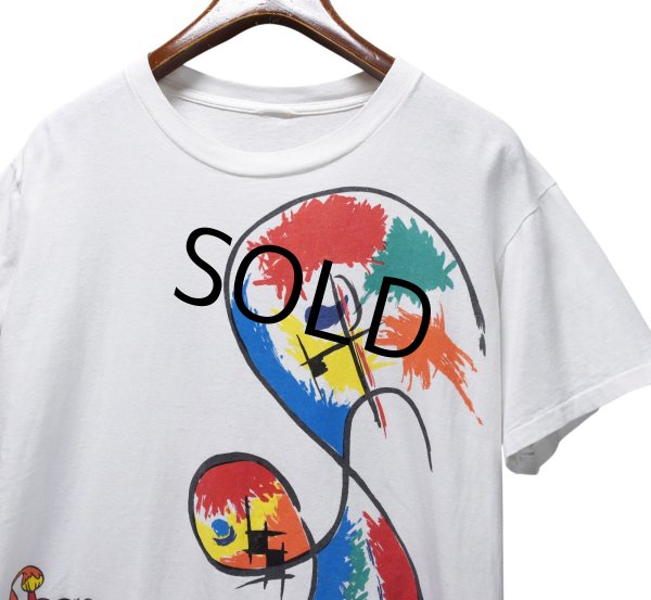 画像1: 【90's】ビンテージ【Disney】【Mickey Mouse】【ディズニー】【ミッキーマウス】アートプリント【Tシャツ】  (1)