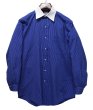 画像1: 【90's】【USA製】【Brooks Brothers makers】【ブルックスブラザーズ】 青×白 ストライプ 【クレリックシャツ】【15-2】  (1)