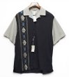 画像3: 【未使用】フラッシャー付き【PRONTO-UOMO】【シルクシャツ】【アーガイル柄】【切り替えデザイン】【サイズM】 (3)