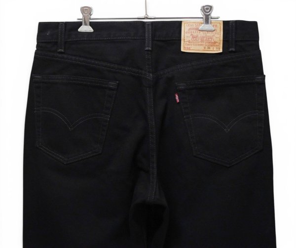 画像5: ビンテージ【90's】【USA製】【リーバイス】【Levi's】【550】【ブラックデニムパンツ】【後染め】【36×30】 (5)