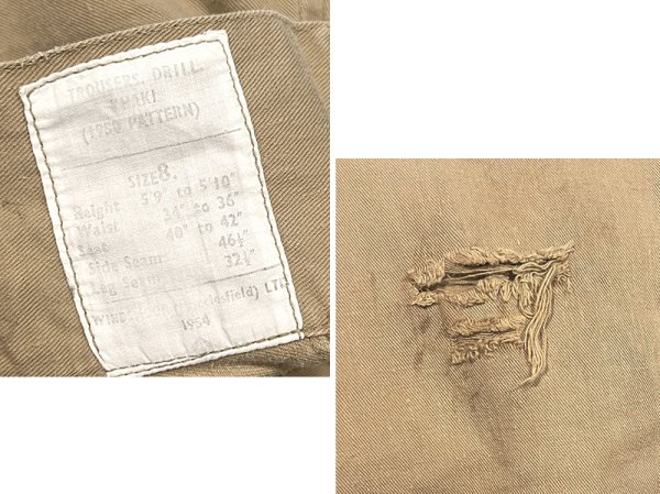 画像2: 【50's】【ビンテージ】【イギリス軍】【British Army】【グルカパンツ】【カーゴパンツ】【サイズ8】   (2)