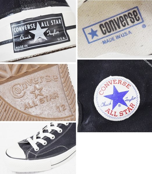 画像2: 【デッドストック】【70's】【USA製】【ビンテージ】【コンバース】【CONVERSE】【チャックテイラー】【Chuck Taylor】【オールスター】【ALL STAR】【ハイカットスニーカー】US12 約30cm (2)
