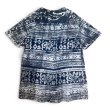 画像4: ビンテージ【USA製】【HONORS】黒地×白×ピンク【総柄】【花柄】【Tシャツ】【サイズ2X】 (4)
