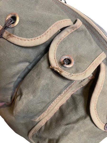 画像6: 【〜40's】【ビンテージ】【ハンティングバッグ】フィッシングバッグ【ショルダーバッグ】【クリップ型フラップ】 (6)