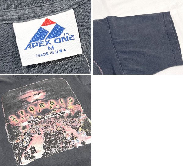 画像2: 【90's】【ビンテージ】【USA製】【STURGIS RALLY WEEK】グレー【バイクTシャツ】【両面プリント】【サイズM】 (2)
