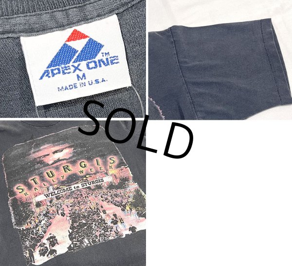画像2: 【90's】【ビンテージ】【USA製】【STURGIS RALLY WEEK】グレー【バイクTシャツ】【両面プリント】【サイズM】 (2)